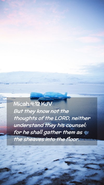 Picture 02 - Micah 4:12 KJV Mobile Phone Wallpaper - But they know not the thoughts of the LORD, - Mobile Bible Verse Wallpaper