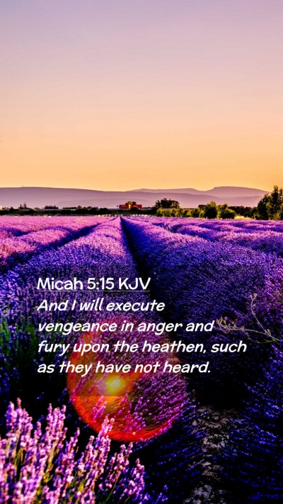Picture 02 - Micah 5:15 KJV Mobile Phone Wallpaper - And I will execute vengeance in anger and fury - Mobile Bible Verse Wallpaper