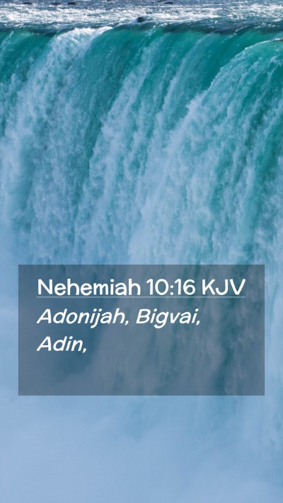 Picture 02 - Nehemiah 10:16 KJV Mobile Phone Wallpaper - Adonijah, Bigvai, - Mobile Bible Verse Wallpaper