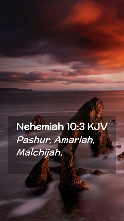 Picture 02 - Nehemiah 10:3 KJV Mobile Phone Wallpaper - Pashur, Amariah, - Mobile Bible Verse Wallpaper