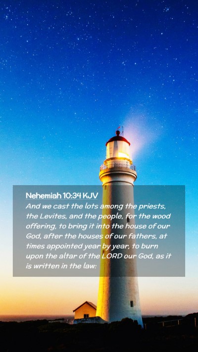 Picture 02 - Nehemiah 10:34 KJV Mobile Phone Wallpaper - And we cast the lots among the priests, the - Mobile Bible Verse Wallpaper