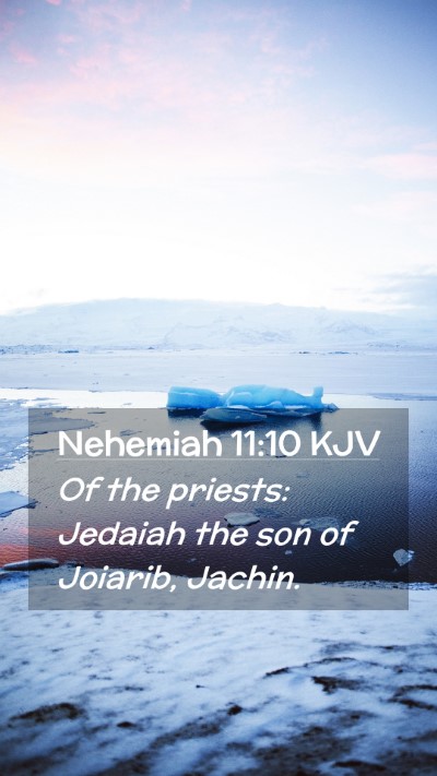 Picture 02 - Nehemiah 11:10 KJV Mobile Phone Wallpaper - Of the priests: Jedaiah the son of Joiarib, - Mobile Bible Verse Wallpaper