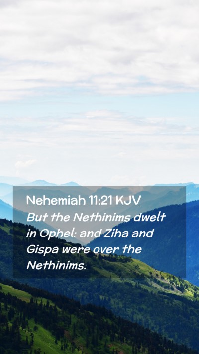 Picture 02 - Nehemiah 11:21 KJV Mobile Phone Wallpaper - But the Nethinims dwelt in Ophel: and Ziha and - Mobile Bible Verse Wallpaper