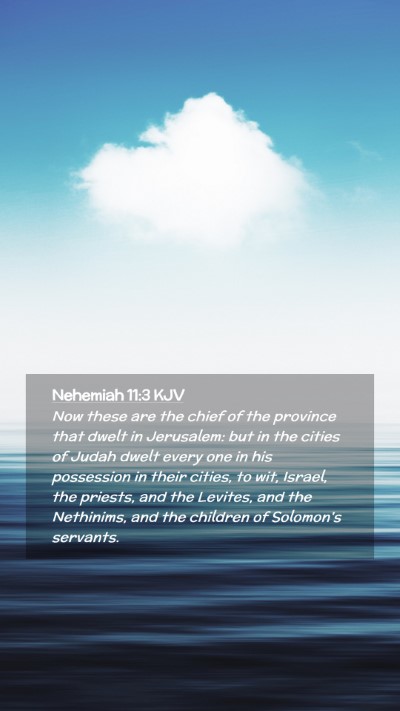 Picture 02 - Nehemiah 11:3 KJV Mobile Phone Wallpaper - Now these are the chief of the province that - Mobile Bible Verse Wallpaper