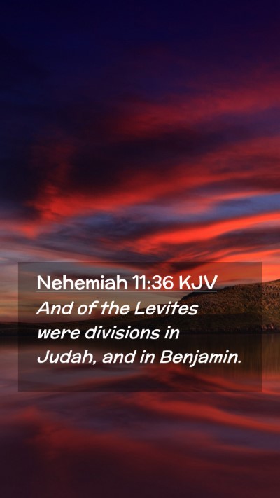 Picture 02 - Nehemiah 11:36 KJV Mobile Phone Wallpaper - And of the Levites were divisions in Judah, and - Mobile Bible Verse Wallpaper