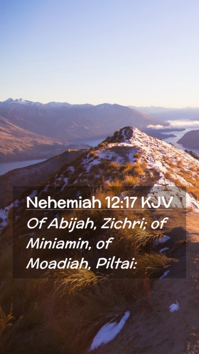 Picture 02 - Nehemiah 12:17 KJV Mobile Phone Wallpaper - Of Abijah, Zichri; of Miniamin, of Moadiah, - Mobile Bible Verse Wallpaper