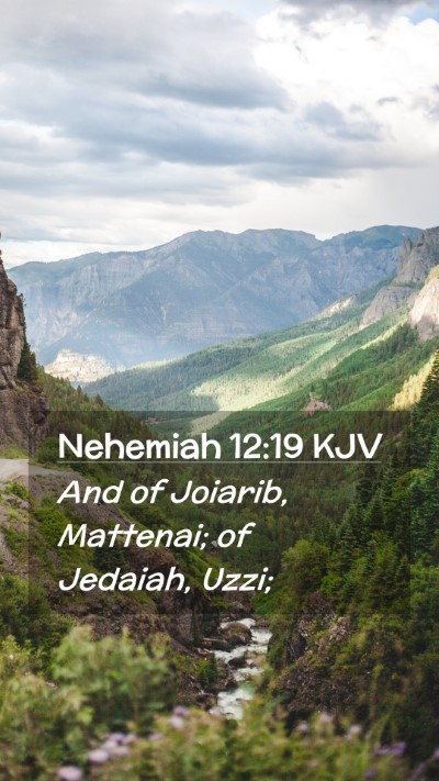 Picture 02 - Nehemiah 12:19 KJV Mobile Phone Wallpaper - And of Joiarib, Mattenai; of Jedaiah, - Mobile Bible Verse Wallpaper