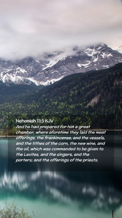 Picture 02 - Nehemiah 13:5 KJV Mobile Phone Wallpaper - And he had prepared for him a great chamber, - Mobile Bible Verse Wallpaper