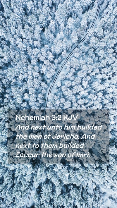 Picture 02 - Nehemiah 3:2 KJV Mobile Phone Wallpaper - And next unto him builded the men of Jericho. And - Mobile Bible Verse Wallpaper