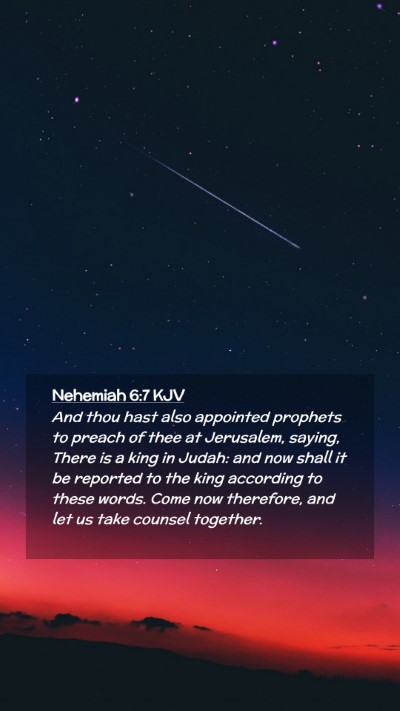 Picture 02 - Nehemiah 6:7 KJV Mobile Phone Wallpaper - And thou hast also appointed prophets to preach - Mobile Bible Verse Wallpaper