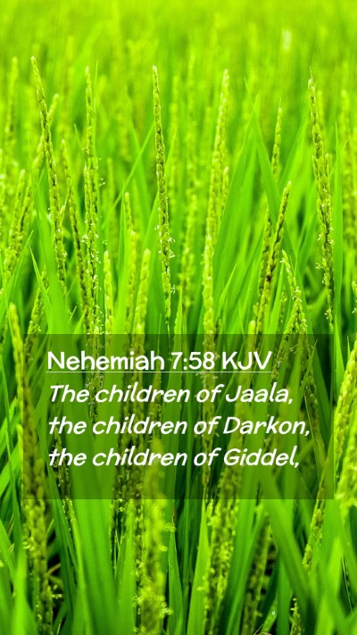 Picture 02 - Nehemiah 7:58 KJV Mobile Phone Wallpaper - The children of Jaala, the children of Darkon, - Mobile Bible Verse Wallpaper