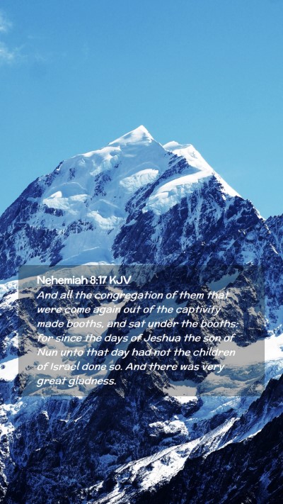Picture 02 - Nehemiah 8:17 KJV Mobile Phone Wallpaper - And all the congregation of them that were come - Mobile Bible Verse Wallpaper