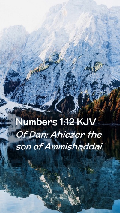 Picture 02 - Numbers 1:12 KJV Mobile Phone Wallpaper - Of Dan; Ahiezer the son of - Mobile Bible Verse Wallpaper