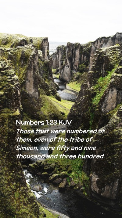 Picture 02 - Numbers 1:23 KJV Mobile Phone Wallpaper - Those that were numbered of them, even of the - Mobile Bible Verse Wallpaper