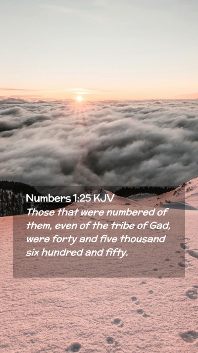 Picture 02 - Numbers 1:25 KJV Mobile Phone Wallpaper - Those that were numbered of them, even of the - Mobile Bible Verse Wallpaper
