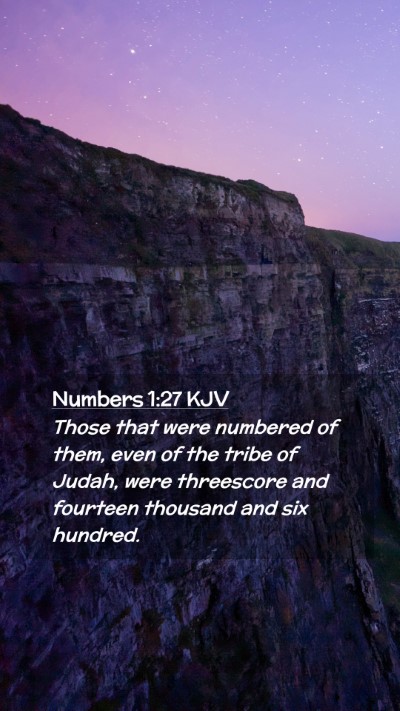 Picture 02 - Numbers 1:27 KJV Mobile Phone Wallpaper - Those that were numbered of them, even of the - Mobile Bible Verse Wallpaper