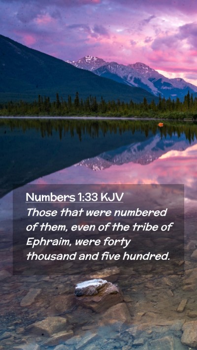 Picture 02 - Numbers 1:33 KJV Mobile Phone Wallpaper - Those that were numbered of them, even of the - Mobile Bible Verse Wallpaper
