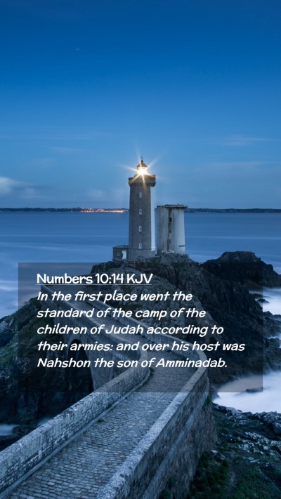 Picture 02 - Numbers 10:14 KJV Mobile Phone Wallpaper - In the first place went the standard of the camp - Mobile Bible Verse Wallpaper