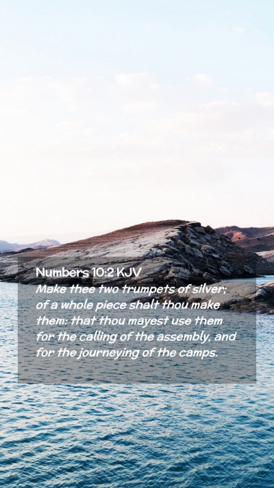 Picture 02 - Numbers 10:2 KJV Mobile Phone Wallpaper - Make thee two trumpets of silver; of a whole - Mobile Bible Verse Wallpaper