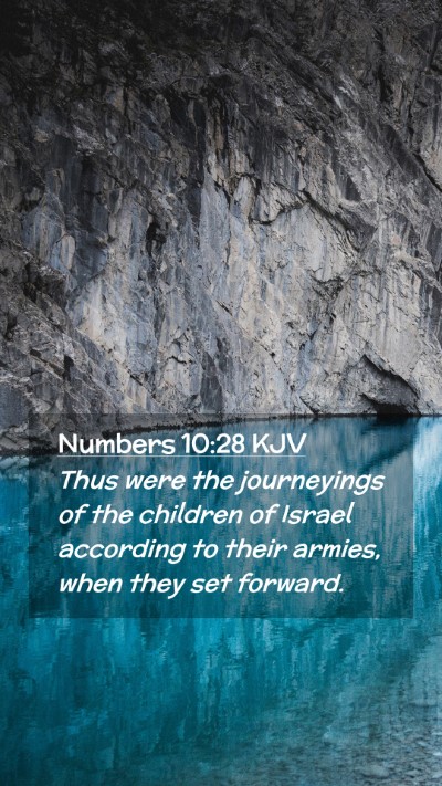 Picture 02 - Numbers 10:28 KJV Mobile Phone Wallpaper - Thus were the journeyings of the children of - Mobile Bible Verse Wallpaper