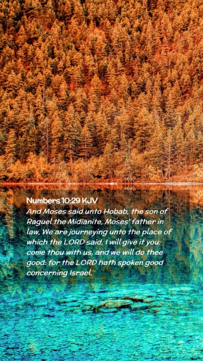 Picture 02 - Numbers 10:29 KJV Mobile Phone Wallpaper - And Moses said unto Hobab, the son of Raguel the - Mobile Bible Verse Wallpaper