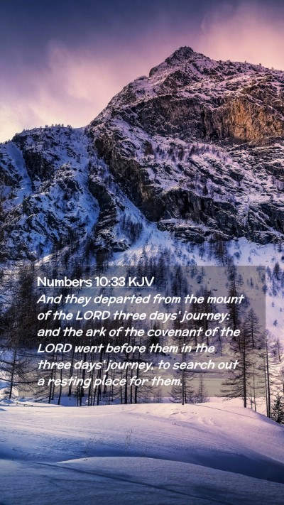 Picture 02 - Numbers 10:33 KJV Mobile Phone Wallpaper - And they departed from the mount of the LORD - Mobile Bible Verse Wallpaper