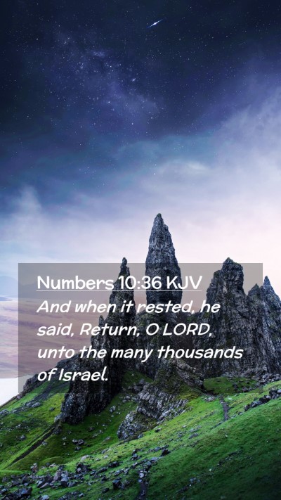Picture 02 - Numbers 10:36 KJV Mobile Phone Wallpaper - And when it rested, he said, Return, O LORD, unto - Mobile Bible Verse Wallpaper