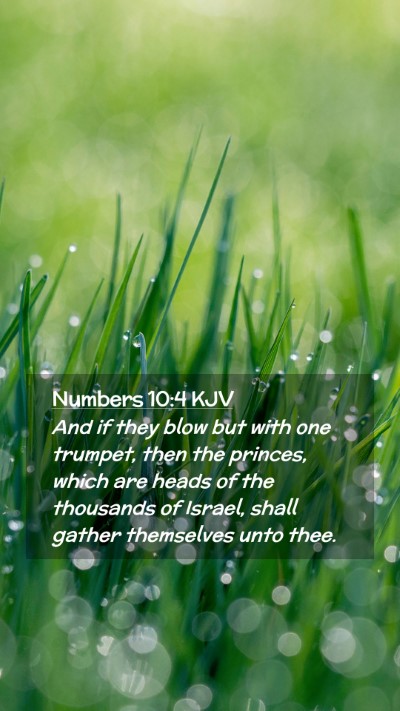Picture 02 - Numbers 10:4 KJV Mobile Phone Wallpaper - And if they blow but with one trumpet, then the - Mobile Bible Verse Wallpaper