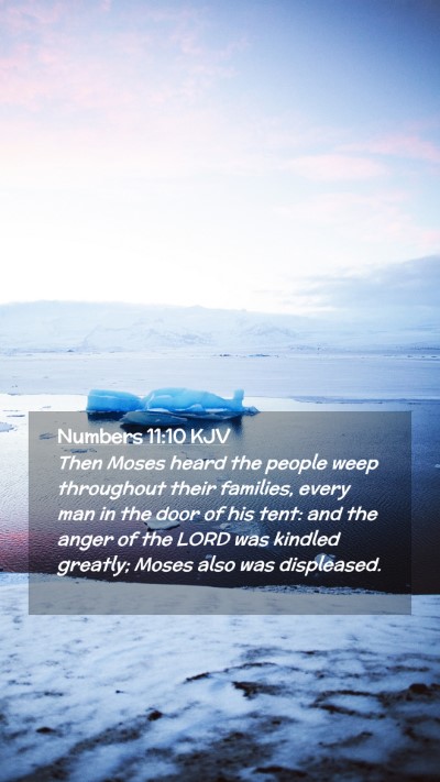 Picture 02 - Numbers 11:10 KJV Mobile Phone Wallpaper - Then Moses heard the people weep throughout their - Mobile Bible Verse Wallpaper