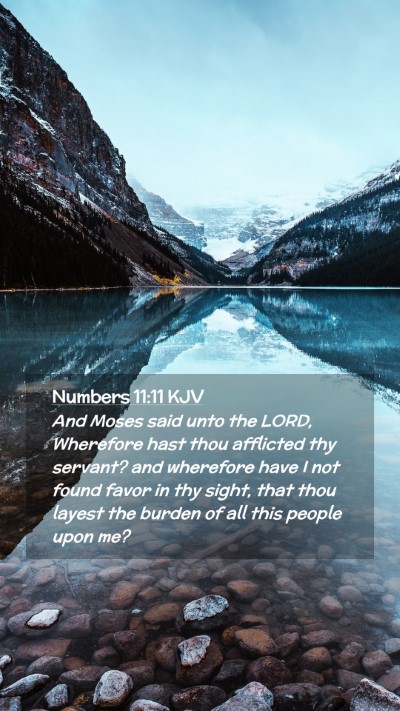Picture 02 - Numbers 11:11 KJV Mobile Phone Wallpaper - And Moses said unto the LORD, Wherefore hast thou - Mobile Bible Verse Wallpaper