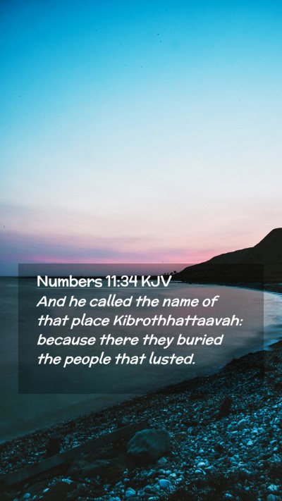 Picture 02 - Numbers 11:34 KJV Mobile Phone Wallpaper - And he called the name of that place - Mobile Bible Verse Wallpaper