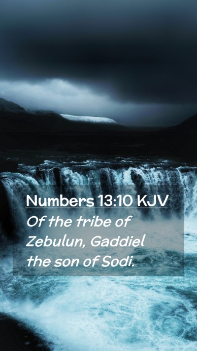Picture 02 - Numbers 13:10 KJV Mobile Phone Wallpaper - Of the tribe of Zebulun, Gaddiel the son of - Mobile Bible Verse Wallpaper
