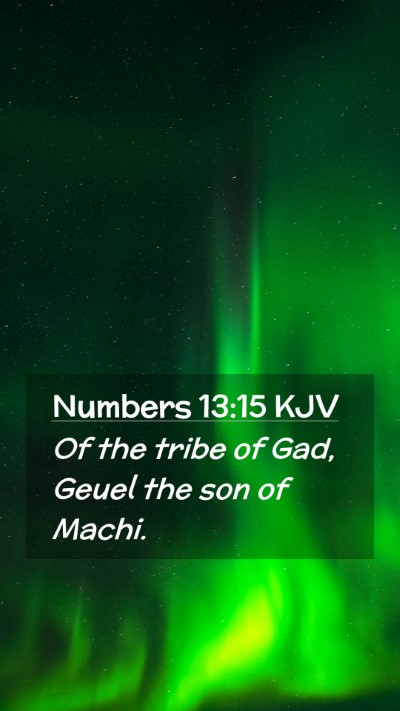 Picture 02 - Numbers 13:15 KJV Mobile Phone Wallpaper - Of the tribe of Gad, Geuel the son of - Mobile Bible Verse Wallpaper