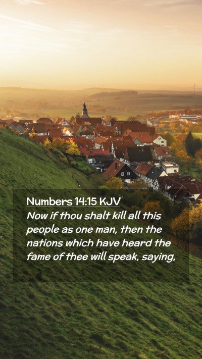 Picture 02 - Numbers 14:15 KJV Mobile Phone Wallpaper - Now if thou shalt kill all this people as one - Mobile Bible Verse Wallpaper