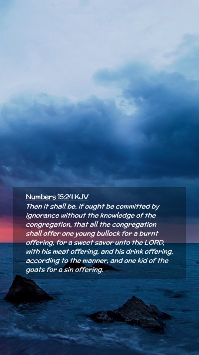 Picture 02 - Numbers 15:24 KJV Mobile Phone Wallpaper - Then it shall be, if ought be committed by - Mobile Bible Verse Wallpaper