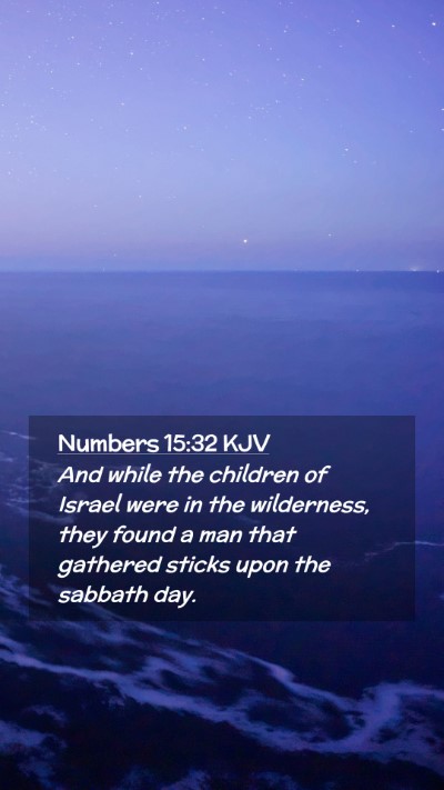 Picture 02 - Numbers 15:32 KJV Mobile Phone Wallpaper - And while the children of Israel were in the - Mobile Bible Verse Wallpaper