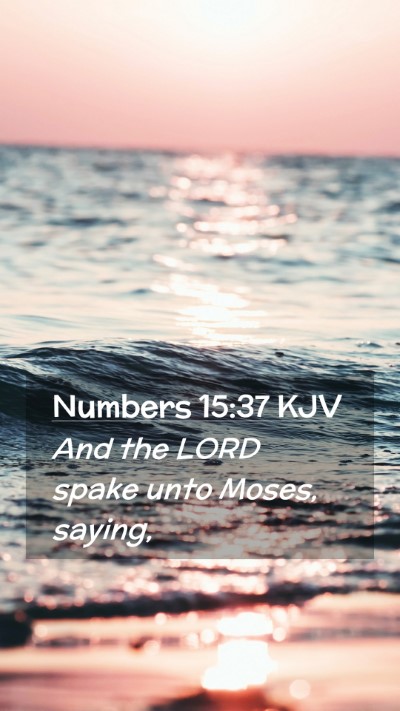 Picture 02 - Numbers 15:37 KJV Mobile Phone Wallpaper - And the LORD spake unto Moses, - Mobile Bible Verse Wallpaper