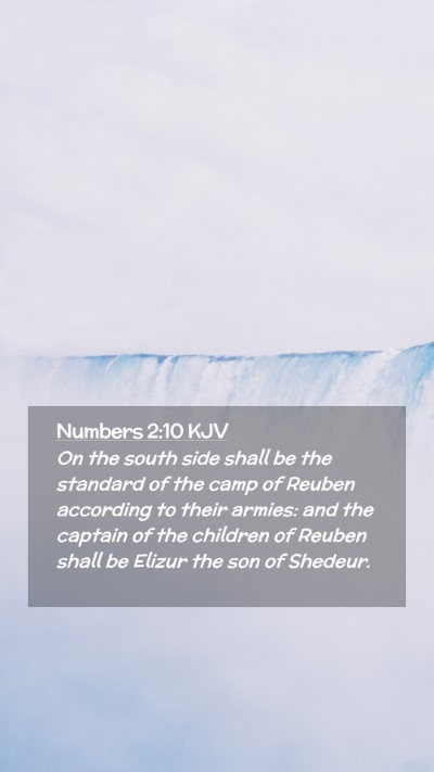 Picture 02 - Numbers 2:10 KJV Mobile Phone Wallpaper - On the south side shall be the standard of the - Mobile Bible Verse Wallpaper