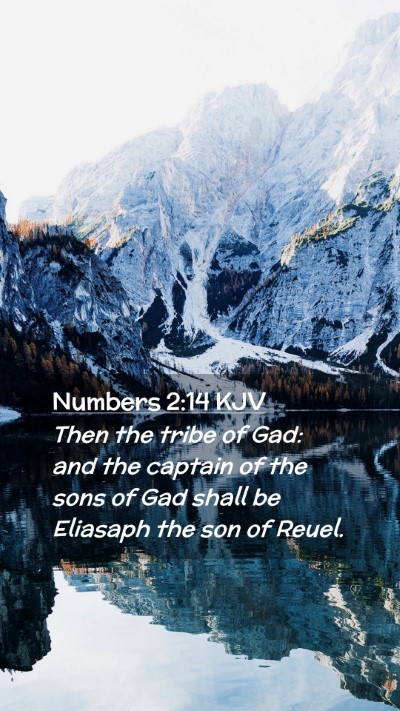 Picture 02 - Numbers 2:14 KJV Mobile Phone Wallpaper - Then the tribe of Gad: and the captain of the - Mobile Bible Verse Wallpaper