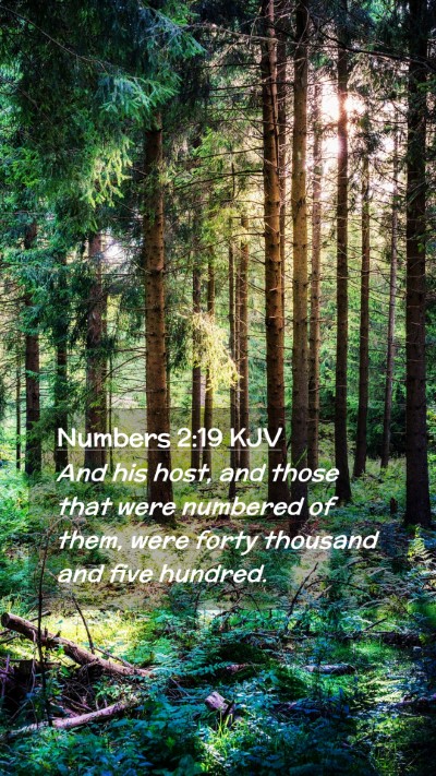 Picture 02 - Numbers 2:19 KJV Mobile Phone Wallpaper - And his host, and those that were numbered of - Mobile Bible Verse Wallpaper