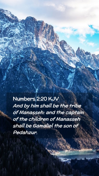 Picture 02 - Numbers 2:20 KJV Mobile Phone Wallpaper - And by him shall be the tribe of Manasseh: and - Mobile Bible Verse Wallpaper