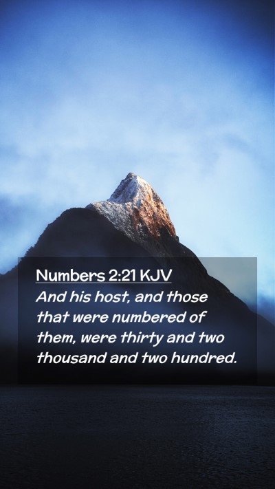 Picture 02 - Numbers 2:21 KJV Mobile Phone Wallpaper - And his host, and those that were numbered of - Mobile Bible Verse Wallpaper