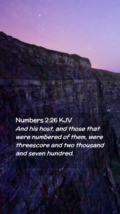 Picture 02 - Numbers 2:26 KJV Mobile Phone Wallpaper - And his host, and those that were numbered of - Mobile Bible Verse Wallpaper