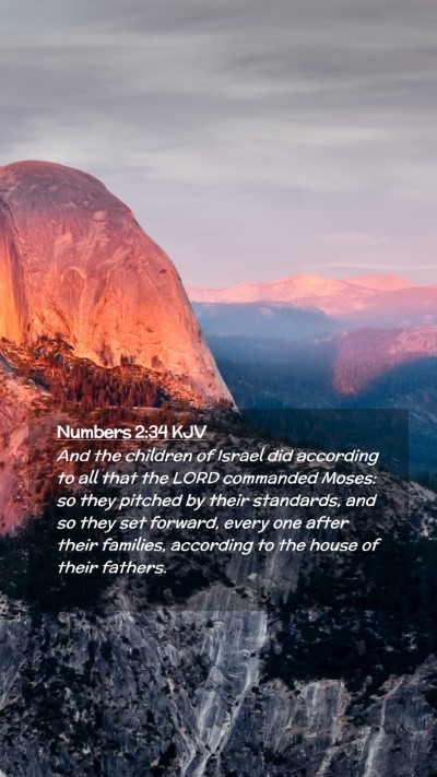 Picture 02 - Numbers 2:34 KJV Mobile Phone Wallpaper - And the children of Israel did according to all - Mobile Bible Verse Wallpaper