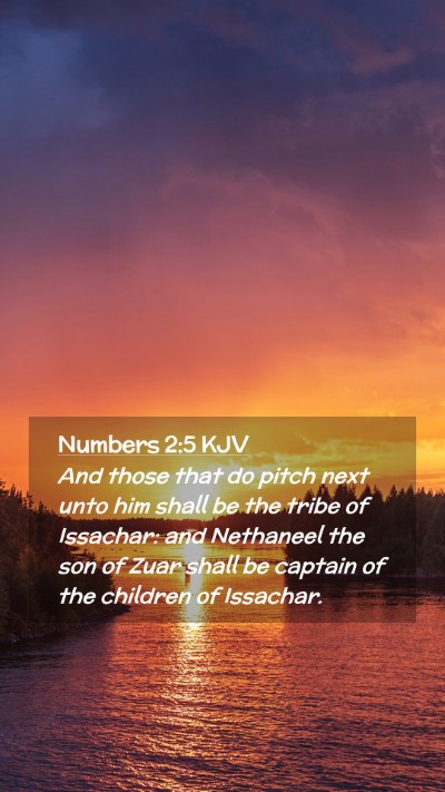 Picture 02 - Numbers 2:5 KJV Mobile Phone Wallpaper - And those that do pitch next unto him shall be - Mobile Bible Verse Wallpaper