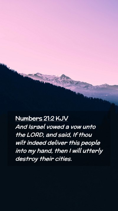 Picture 02 - Numbers 21:2 KJV Mobile Phone Wallpaper - And Israel vowed a vow unto the LORD, and said, - Mobile Bible Verse Wallpaper