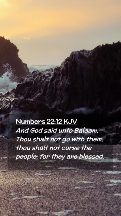 Picture 02 - Numbers 22:12 KJV Mobile Phone Wallpaper - And God said unto Balaam, Thou shalt not go with - Mobile Bible Verse Wallpaper