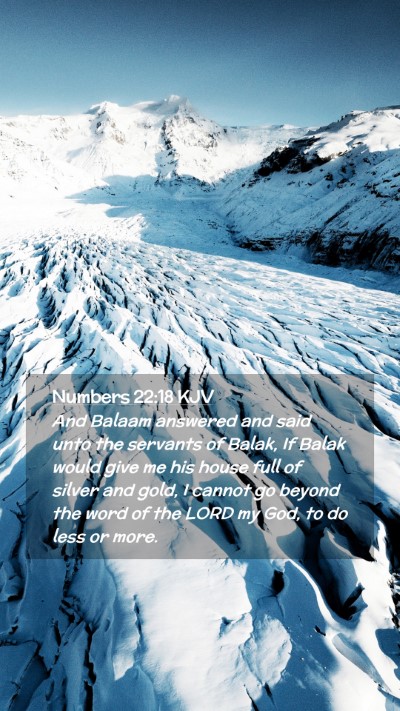 Picture 02 - Numbers 22:18 KJV Mobile Phone Wallpaper - And Balaam answered and said unto the servants of - Mobile Bible Verse Wallpaper