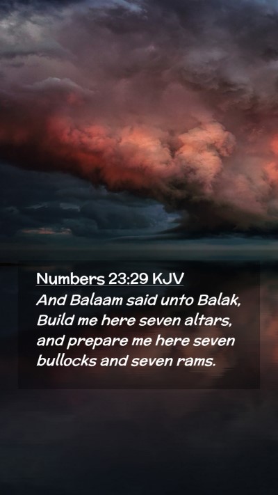 Picture 02 - Numbers 23:29 KJV Mobile Phone Wallpaper - And Balaam said unto Balak, Build me here seven - Mobile Bible Verse Wallpaper