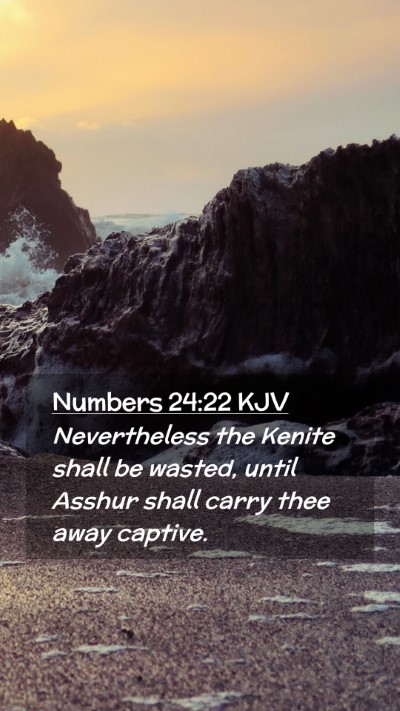 Picture 02 - Numbers 24:22 KJV Mobile Phone Wallpaper - Nevertheless the Kenite shall be wasted, until - Mobile Bible Verse Wallpaper